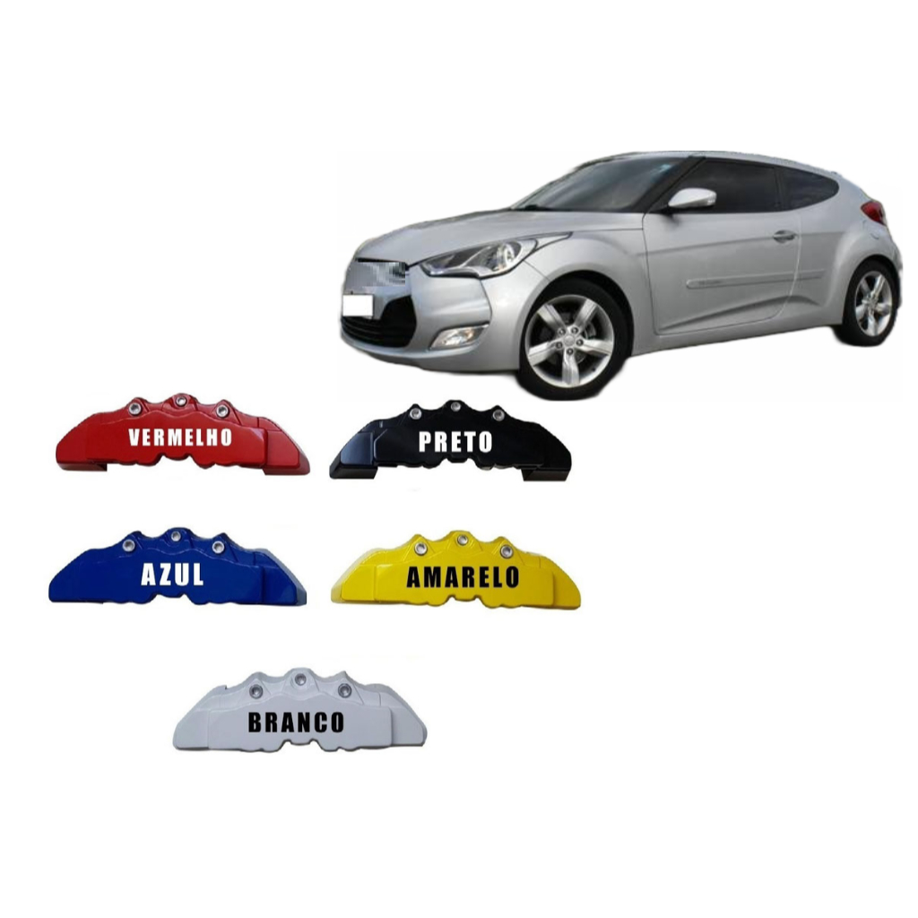 Capa Pinça freio Veloster 4 peças + cola