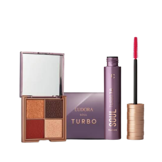 Combo Eudora: Paleta de sombras soul + Máscara de cílios soul turbo