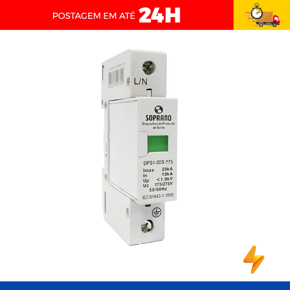 Dps - Dispositivo De Proteção Contra Surto 20Ka Classe Ii Dps1 - Soprano