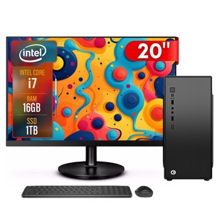 Computador Completo 2Eletro Fast Intel Core i7, 16GB, SSD 1TB, Bivolt, Monitor 20" LED - CD2E-0118FA em Oferta na Shopee