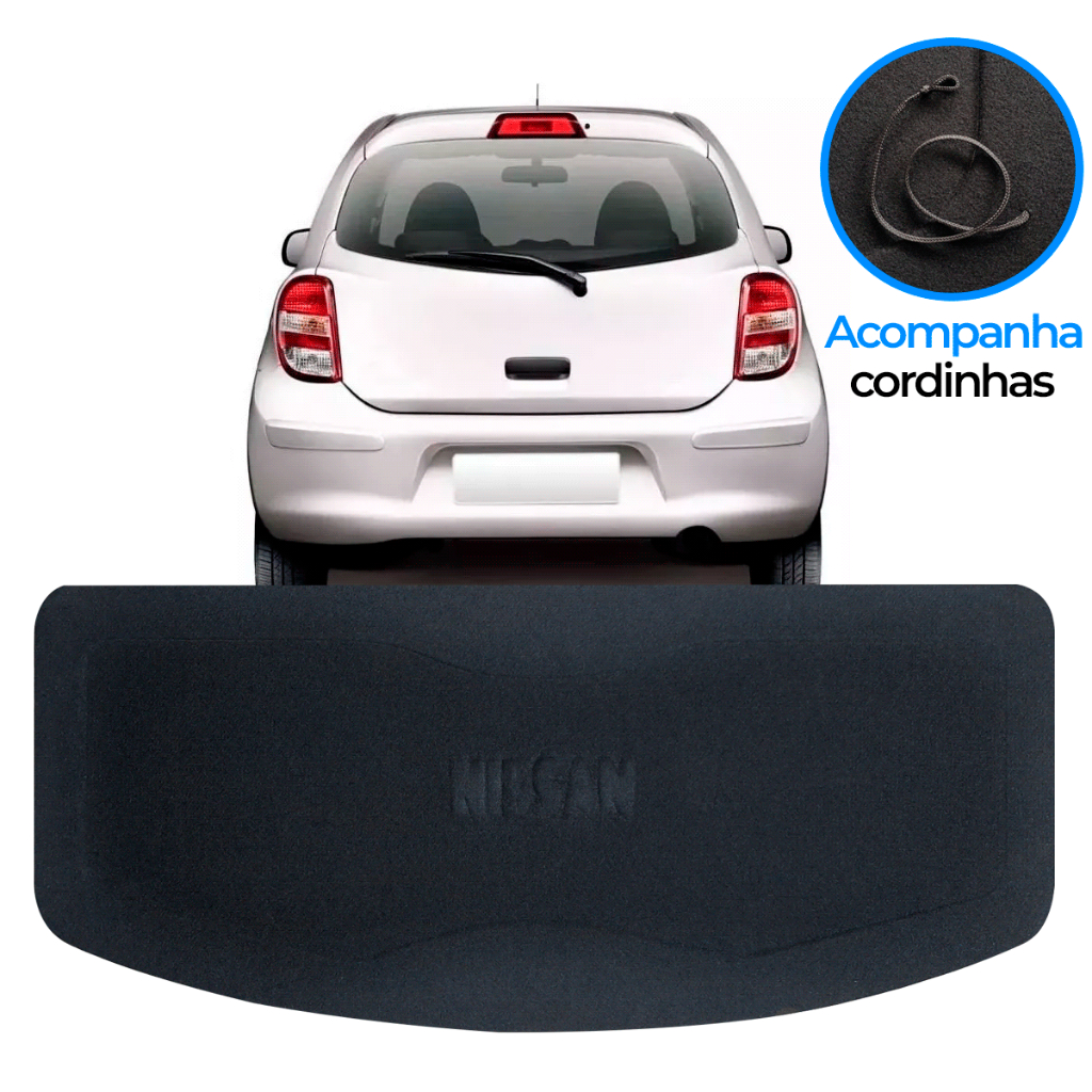Tampão Porta Malas Nissan March 2012 2013 2014 2015 Bagagito em Oferta na Shopee