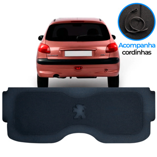 Tampão Porta Malas Peugeot 206 207 2001 A 2015  Carpete Preto em Oferta na Shopee