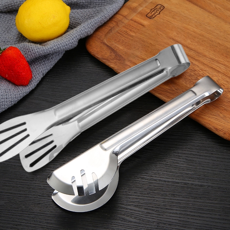 Kit 2 Peças Pegador Inox 23cm para Salada Churrasco Massas Pegador Para Macarrão Para Cozinha