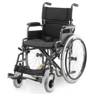 Cadeira de Rodas Dobrável D400 Dellamed com Cinto e Almofada até 120kg Rodas Removíveis T40 T44 T46 T48