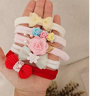 Kit de 5 lacinhos de bebê ideal para os primeiros meses de vida. tiara de menina em Oferta na Shopee