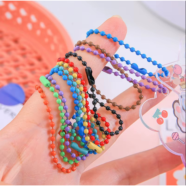 Kit 100,200,300,400,500 Corrente De Bolinha Ferro Com Canoa 9,5 a 12cm Tag Chaveiro