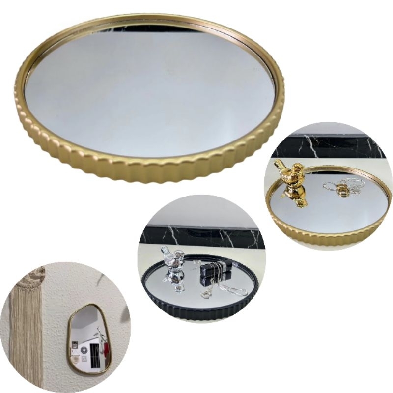 Lançamento 2025 Bandeja Luxo Espelhada Moldura Designer Moderno Decorativo Multiuso Banheiro Sala em Oferta na Shopee