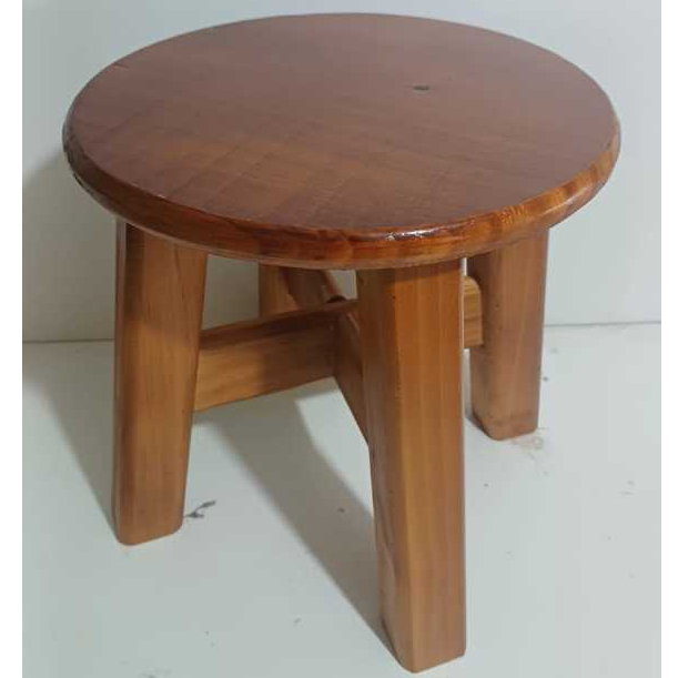 Banco - Banquinho de Madeira ENVERNIZADO 25 cm Banqueta de Madeira Pinus Decoração FMS MadeirArtt