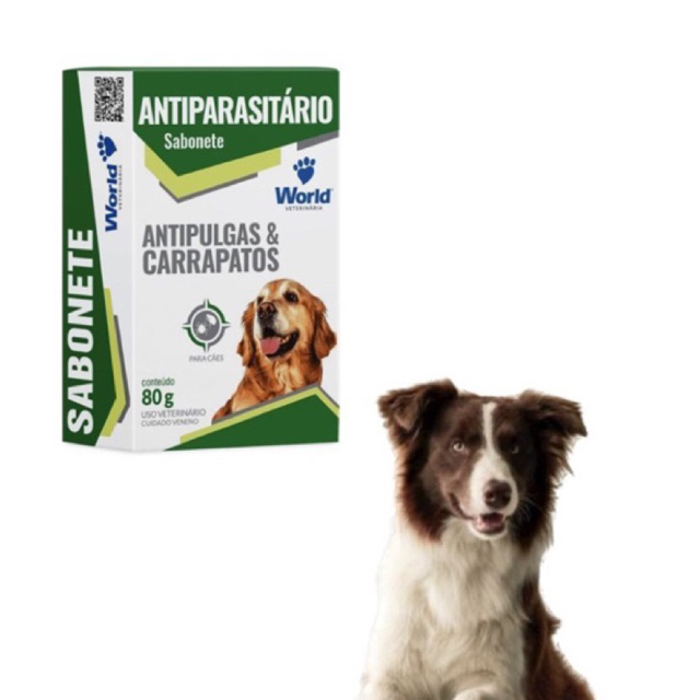 Sabonete Antipulgas e Carrapatos 80g para Cães Cachorros