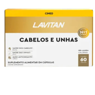 LAVITAN HAIR CABELOS E UNHAS 60CPR em Oferta na Shopee