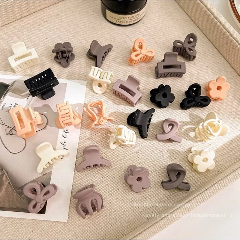 kit 8 mini presilhas piranha de cabelo acessórios feminino de cabelo prendedor cores pastel moda coreana feito a mão