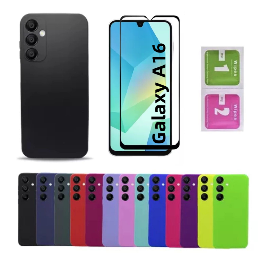 Pelicula Vidro 3D Samsung A16 + Capinha Aveludada Colorida Capa em Oferta na Shopee
