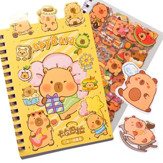 Mini Caderno com Adesivos Capivara Adesivo Papelaria Criativa Fofa Agenda Diario Kawaii em Oferta na Shopee