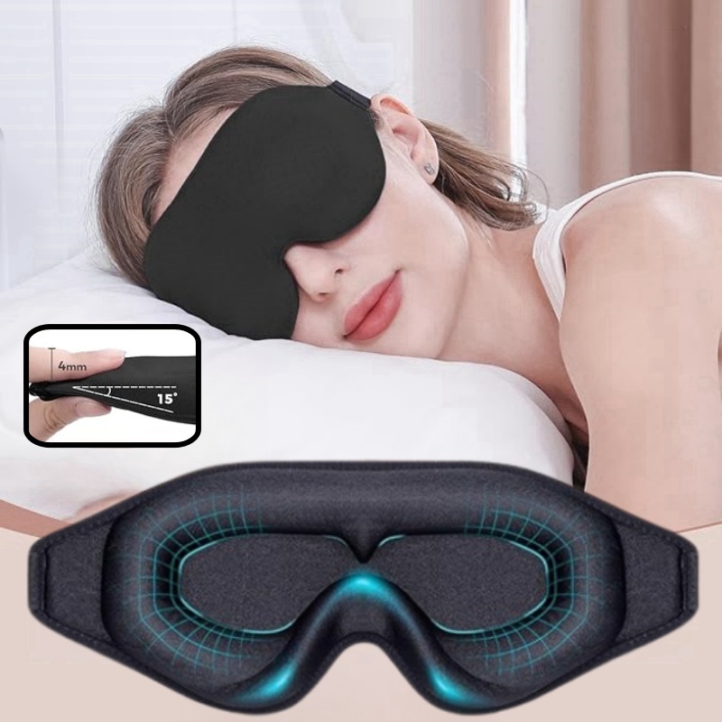 Máscara De Dormir 3D Tapa Olhos Blackout  Super Confortável Ajustável Para Descanso e Viagens