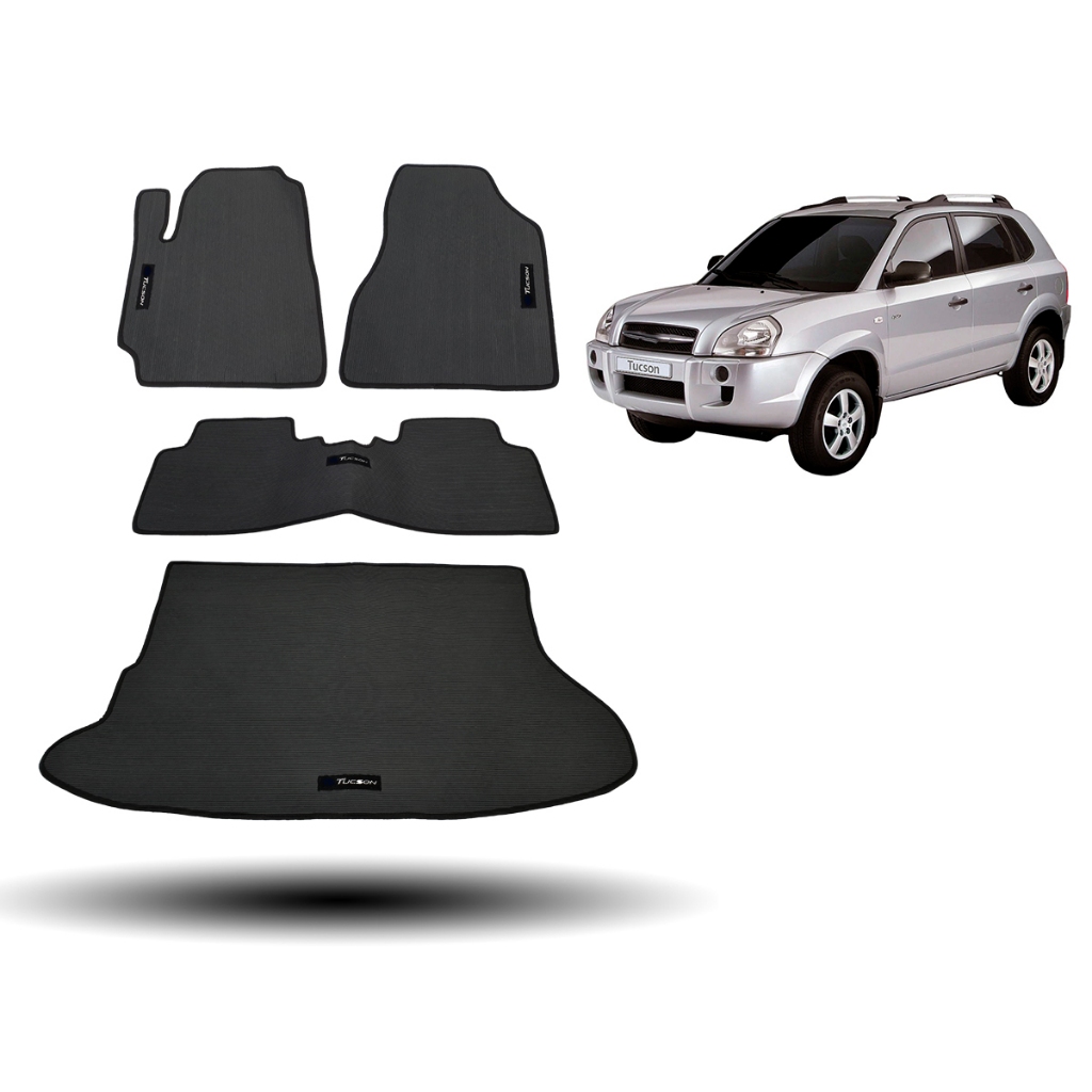 TAPETE BORRACHA PARA TUCSON 2006 ATÉ 2016 COM TRASEIRO INTEIRIÇO E PORTA MALAS em Oferta na Shopee