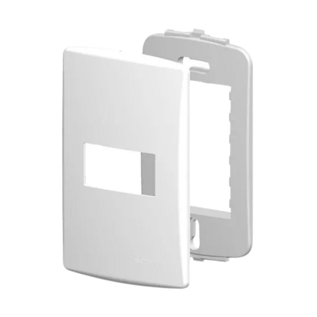 Kit c/ 2 Placas Espelho de luz Alumbra Siena 4x2 1 Módulo Horizontal 6400