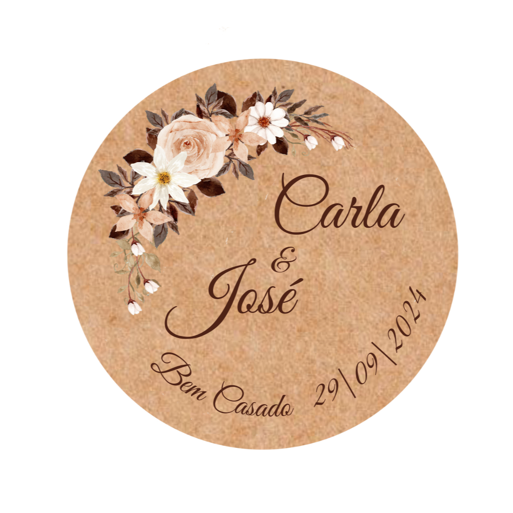 100 Unidades Tag Kraft - Personalizada