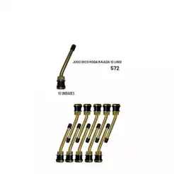 10 Bico Valvula Roda Raiada Pneu S/camer Caminhao 100mm Curt