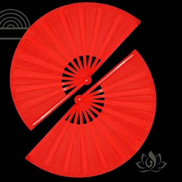 Kit c/1/5 LEQUE GRANDE VERMELHO CHINÊS - Dança Kung Fu Tai Chi Chuan Oriental