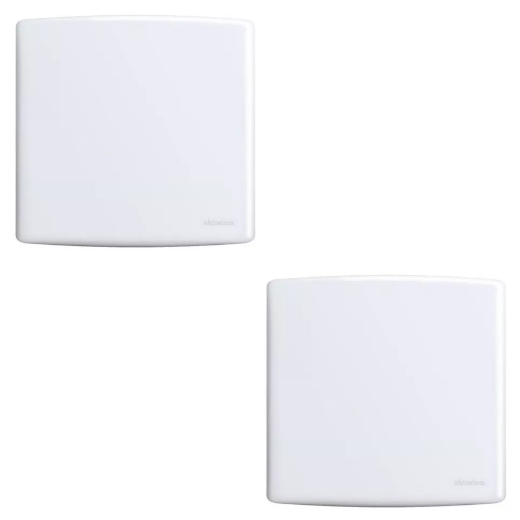 Kit c/ 2 Placas Espelho de Luz Alumbra Siena 4x4 Cega 6490