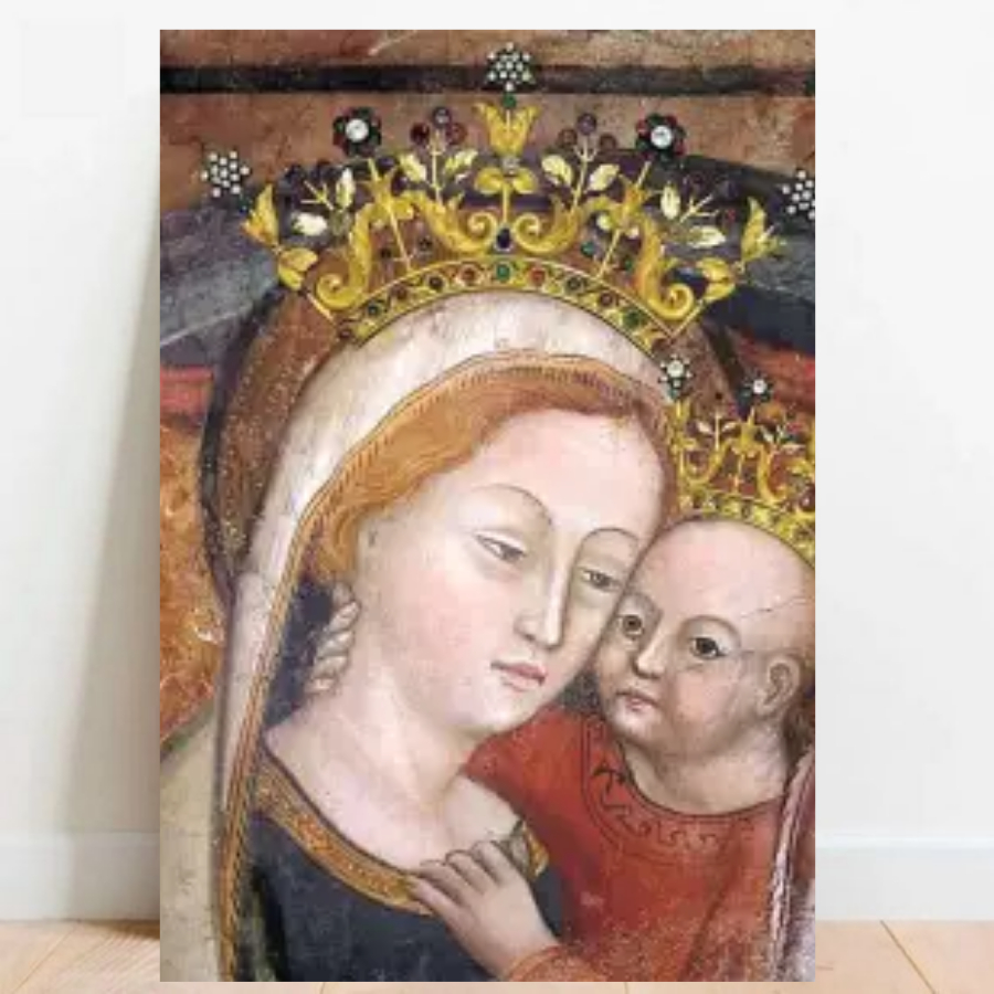 Quadro Placa Decorativa Poster Arte Sacra Nossa senhora do bom conselho Icone Imagem santa