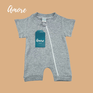 Macacão Bebê Curto Cinza - Suedine 100% Algodão em Oferta na Shopee