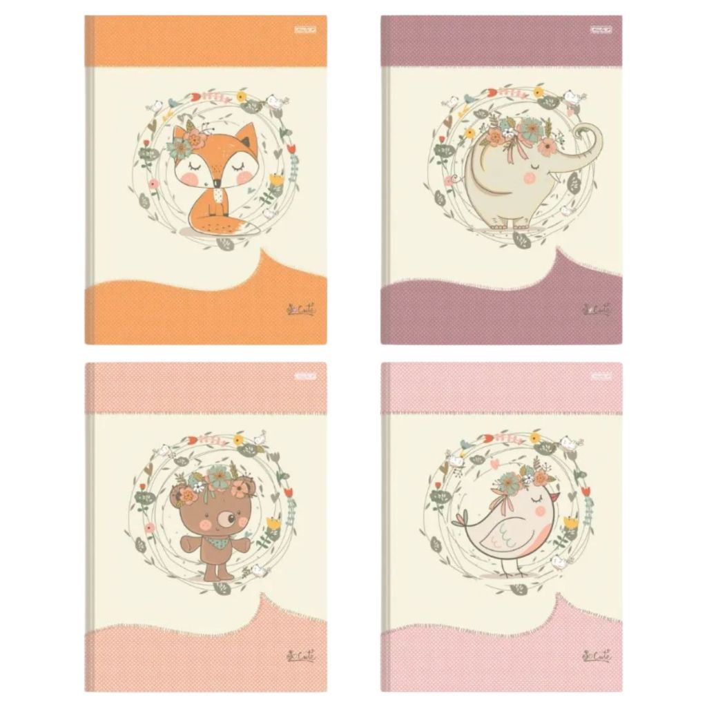 Caderno Brochura 1/4 Capa Dura 80 Folhas 140 x 200 mm So Cute - São Domingos em Oferta na Shopee
