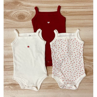 Kit 3 Body alcinha regata bebê menina renda algodão