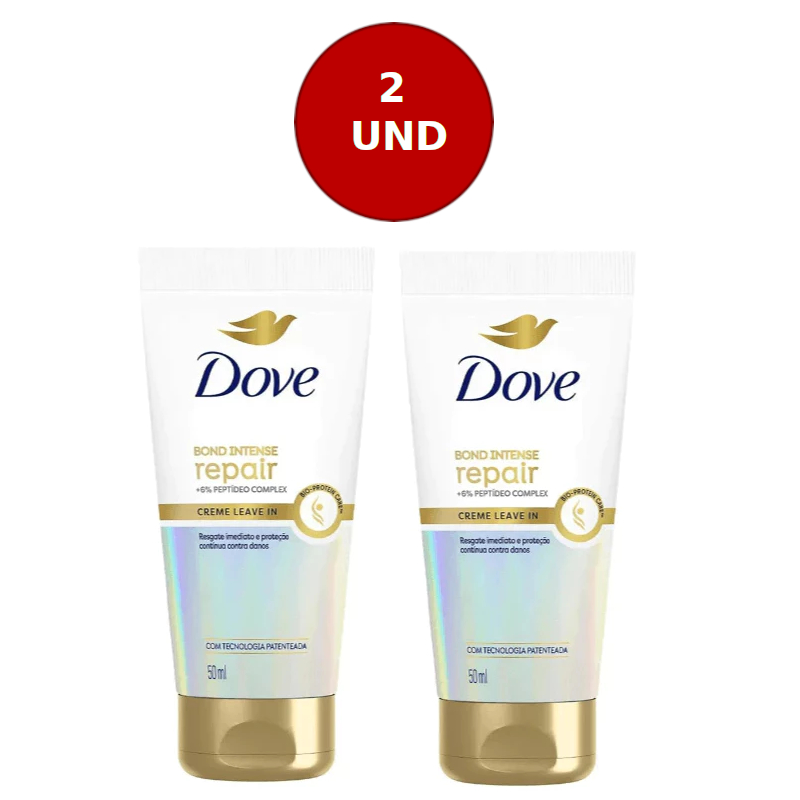 KIT C/2 LEAVE IN DOVE BOND INTENSE REPAIR 6% PEPTIDEO COMPLEX 50ML 2 UND