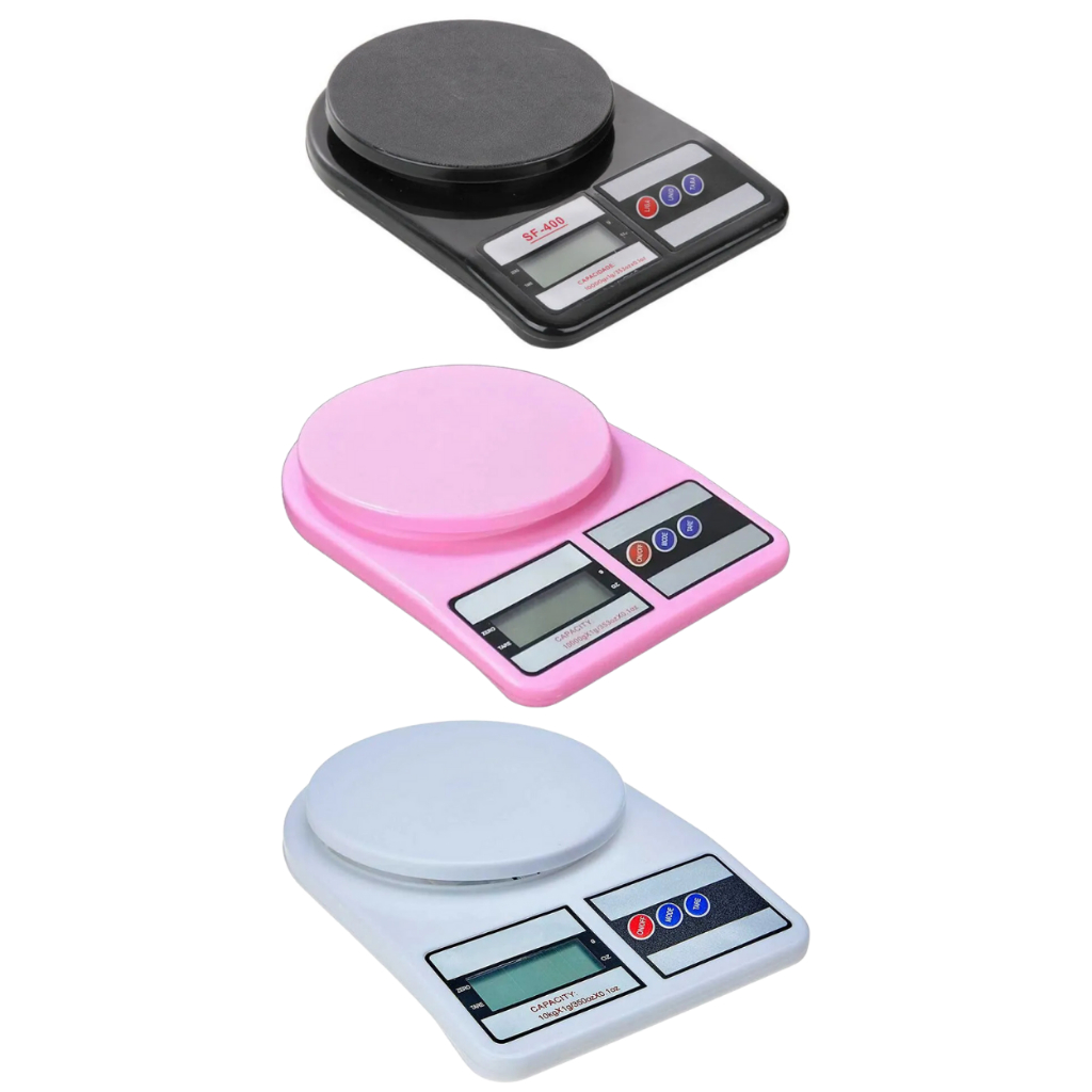 Balança Digital De Cozinha Confeitaria 10kg Branco Rosa Preta  SilverChef
