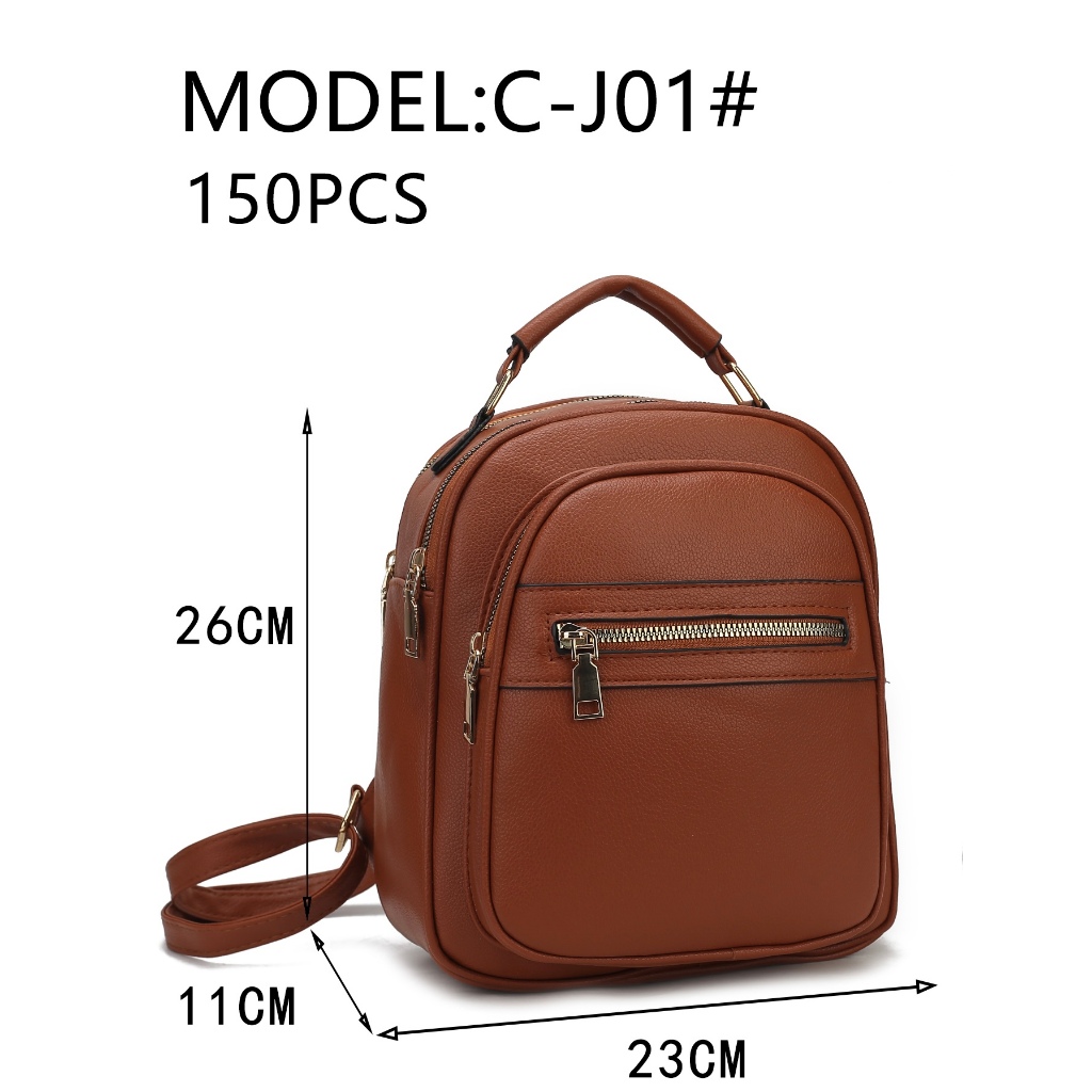 Mochila/Bolsa Transversal de Ombro Feminina-Mochila de Couro Codigo;C-J01#