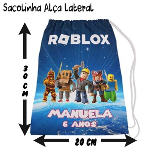 Mochilinha Sacolinha Mochila Saco Sacochila Saquinho Lembrancinha Brinde Aniversario Personalizadas ROBLOX em Oferta na Shopee