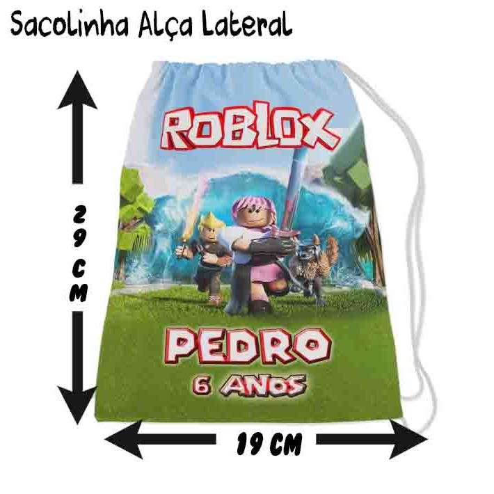 Kit Mochilinha Sacolinha Mochila Saco Sacochila Saquinho Lembrancinha Brinde Aniversario Personalizadas ROBLOX