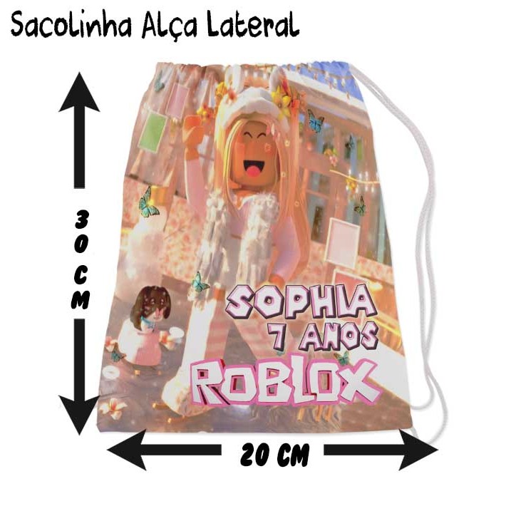 Kit Mochilinha Sacolinha Mochila Saco Sacochila Saquinho Lembrancinha Brinde Aniversario Personalizadas ROBLOX