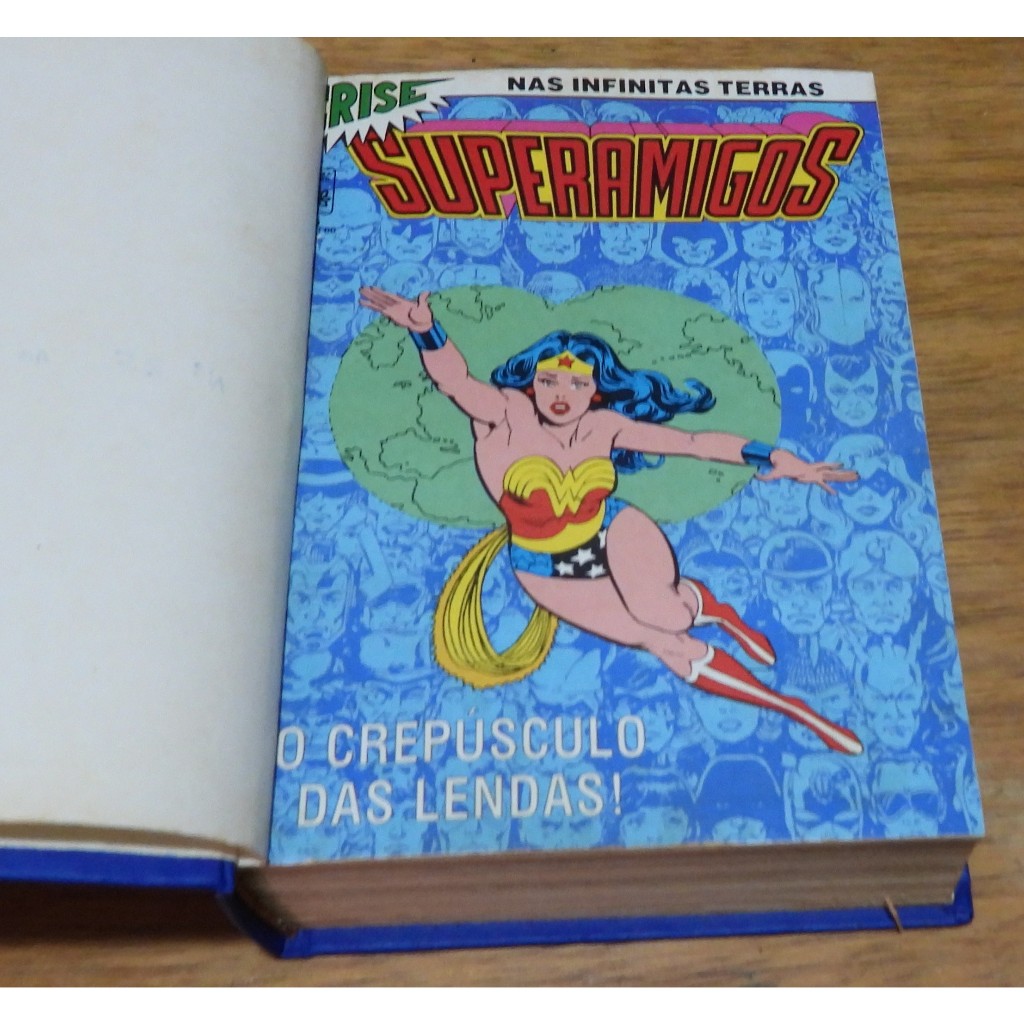 Superamigos - Editora abril formatinho No 25 ao 35 - encadernado capa dura monstro do pântano aquaman vigilante Titãs