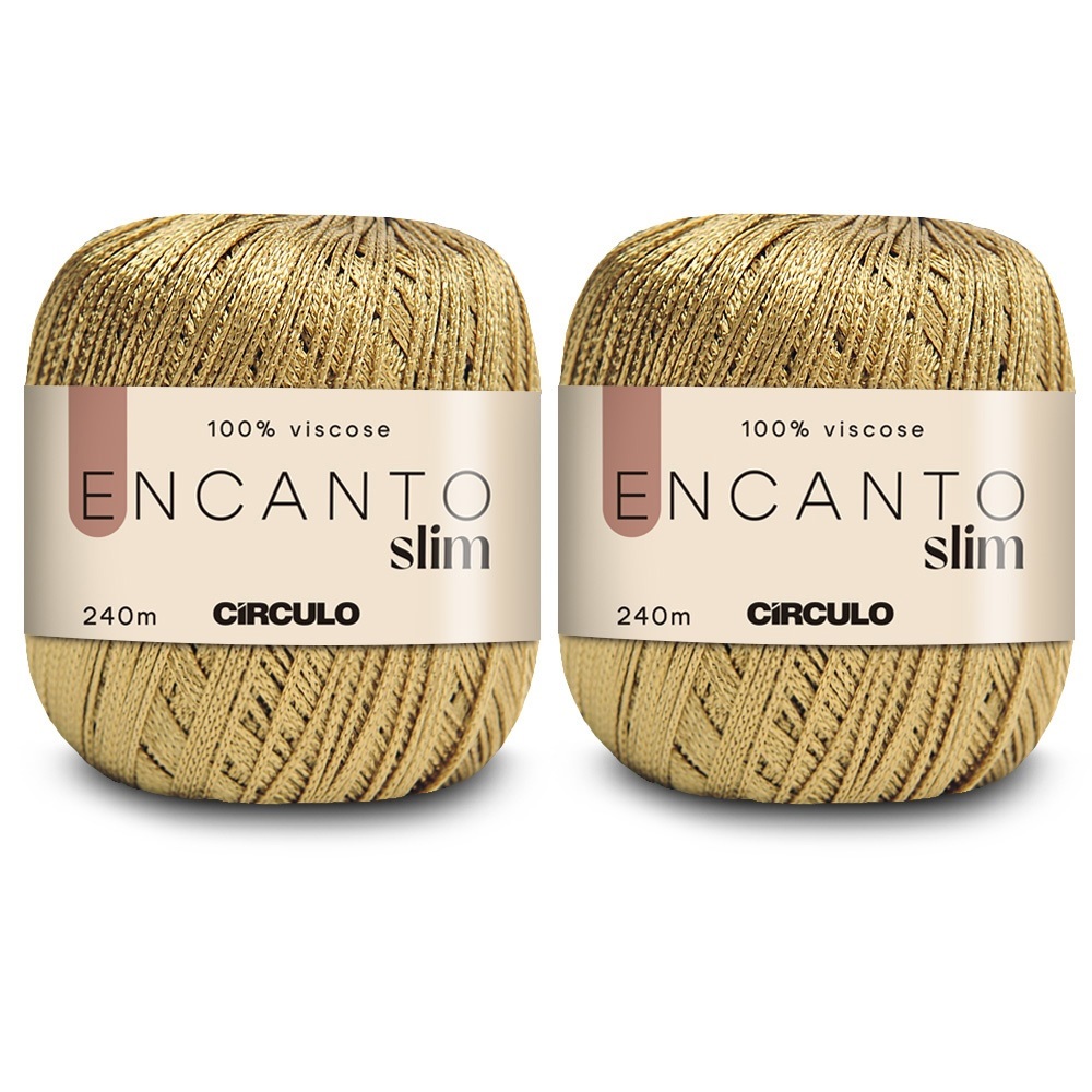 Fio Linha Encanto Slim Círculo 240m 7577 Dourado - Kit 2 Und em Oferta na Shopee