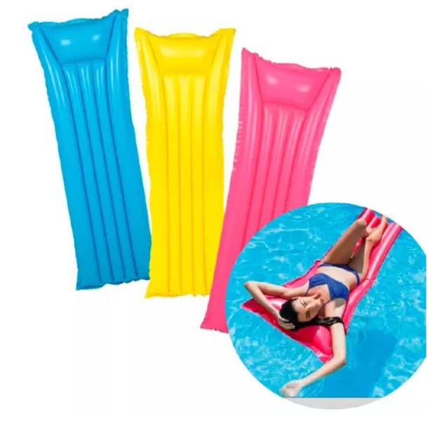 Boia Colchão de Piscina Colchão inflável Bronzeador Liso 1,83m X 69cm em Oferta na Shopee