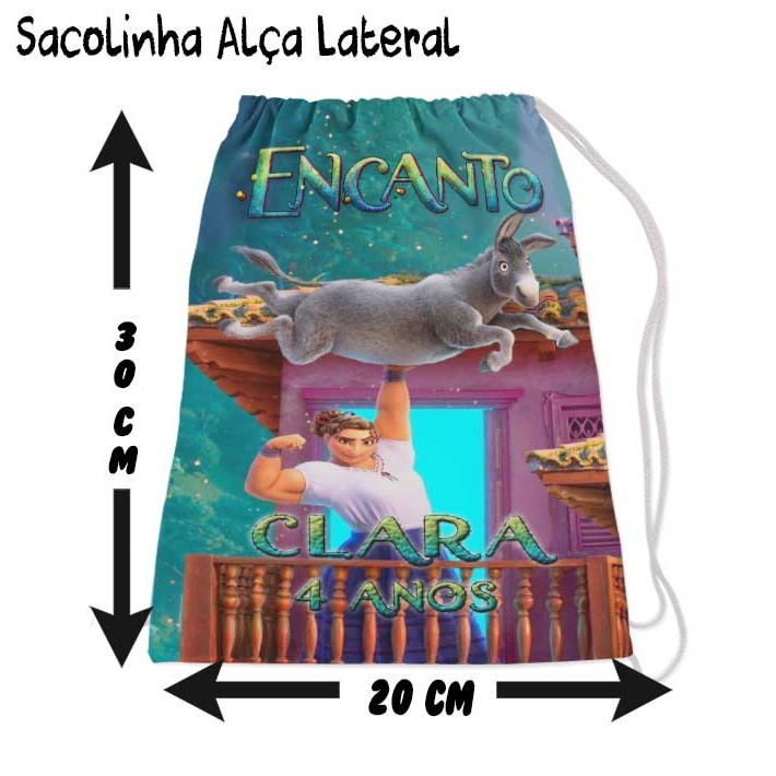 Kit Mochilinha Sacolinha Mochila Saco Sacochila Saquinho Lembrancinha Brinde Aniversario Personalizadas Encanto
