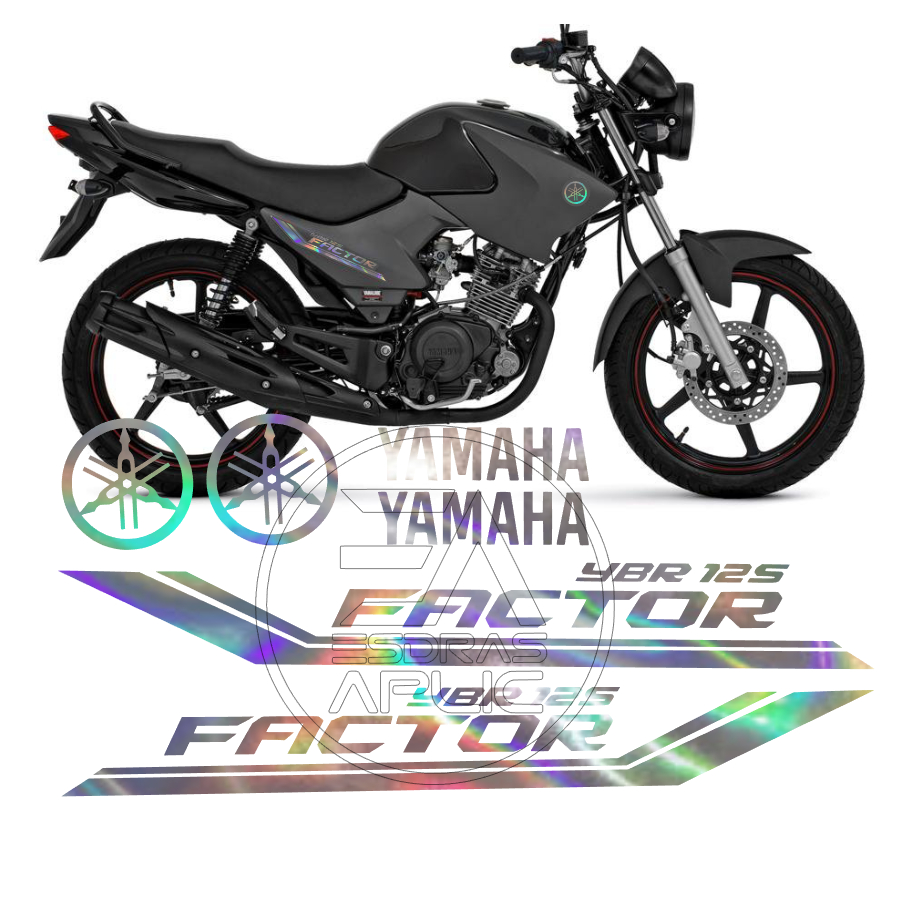 adesivos holograficos factor 125 yamaha em Oferta na Shopee