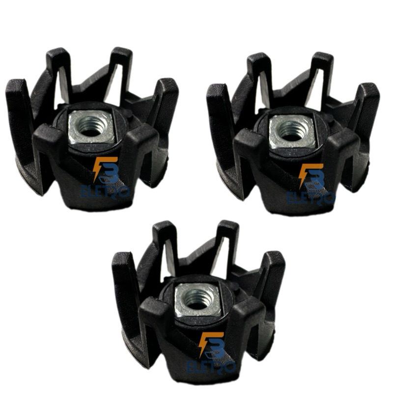3x Arraste do Copo Liquidificador Mondial Power 2i NL-26 / Easy Power L-550(Antigo) / Power L-28 / Power L-20