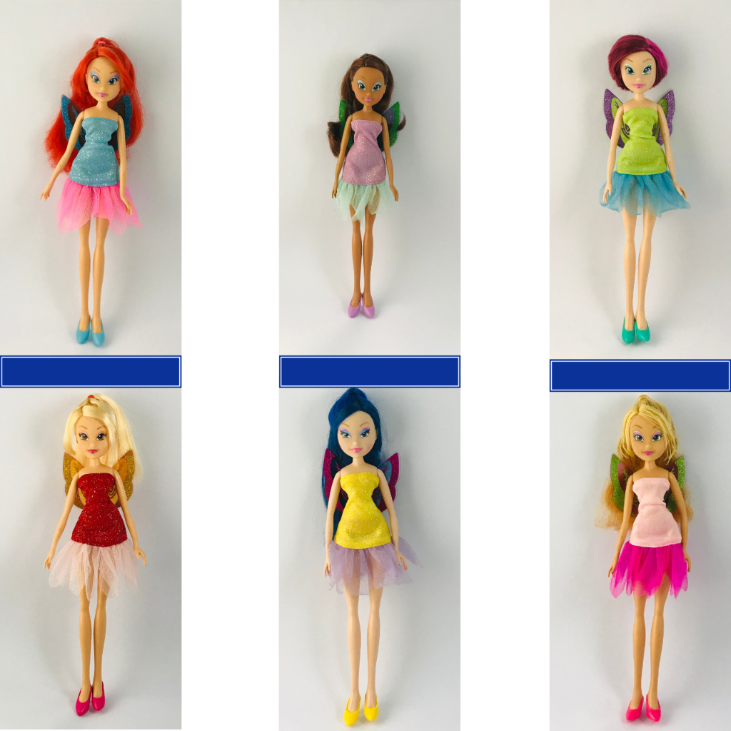 Boneca Winx, bloom, stella, layla, tecna, flora,musa, fadas, com asa e sapatos, articuladas, cabelo colorido,