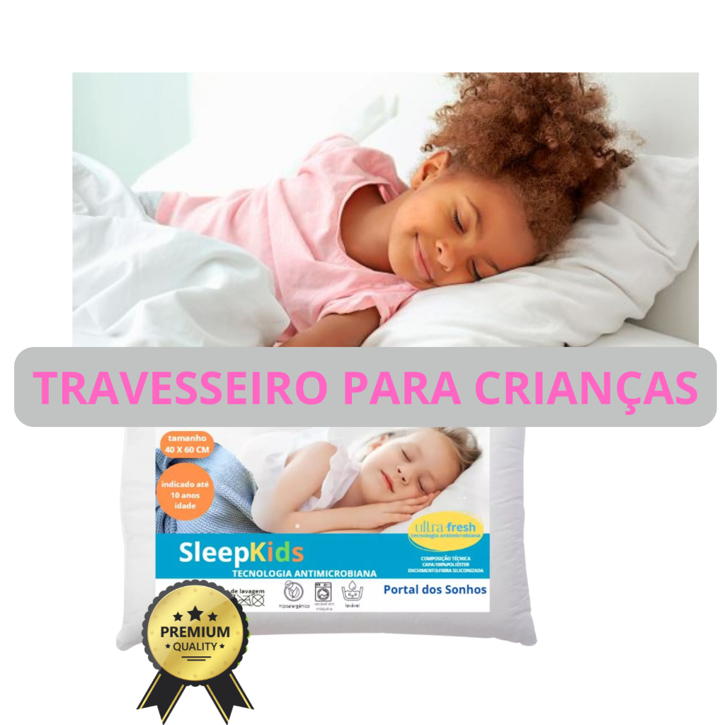 Travesseiro Infantil Criança Antialérgico Antissufocante Hipoalergênico 100% Confortável em Oferta na Shopee