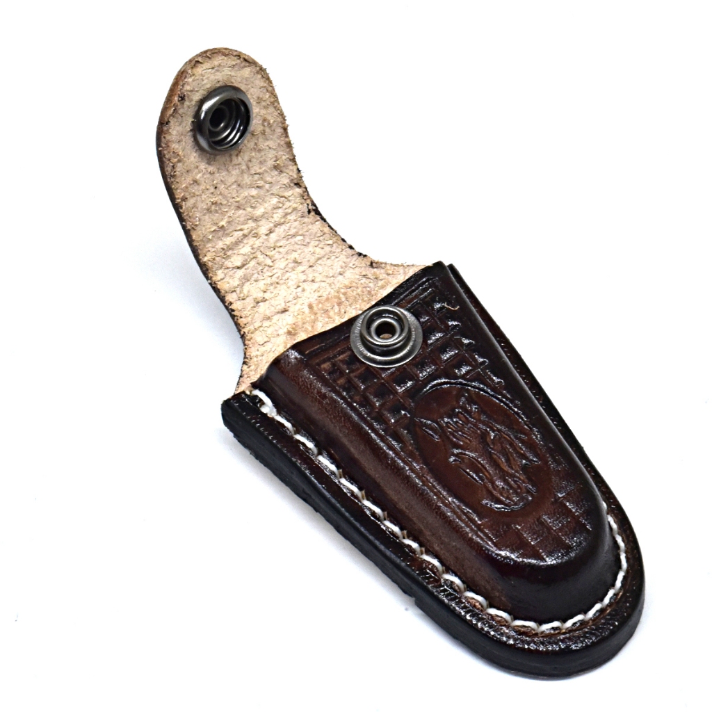 Mini Bainha Porta Canivete Chaveirinho Em Couro Atrevidu's em Oferta na Shopee