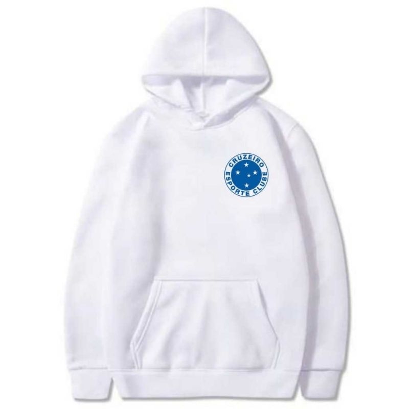 blusa moleton times brasileiros cruzeiro símbolo redondo feminina sueter masculino canguru casaco de frio unissex.