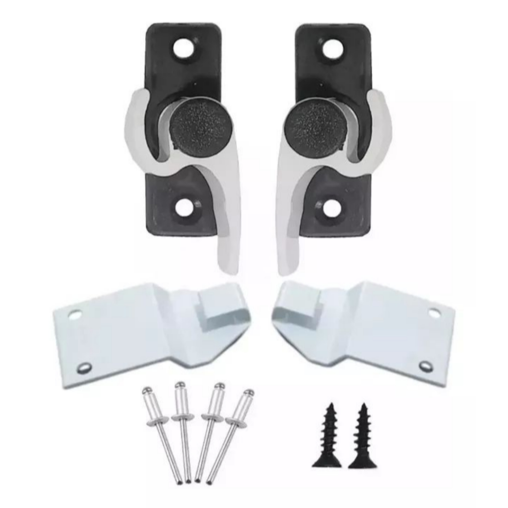 KIT 02 FECHOS JAPONES CARACOL TRINCO  751D/E **BRANCO** JANELA PORTA L-16/25 PAR