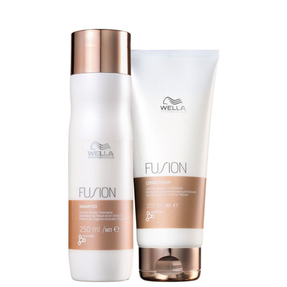 Kit Wella - Shampoo 250ml e Condicionador 200ml Fusion em Oferta na Shopee