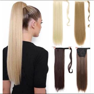 Rabo de Cavalo Loiro Perola / Claríssimo / Perolado / Vários tons de loiro - Liso, Ondulado - Aplique de Cabelo em Oferta na Shopee
