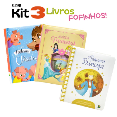 Kit 3 Livros Fofinhos com histórias encantadoras em Oferta na Shopee
