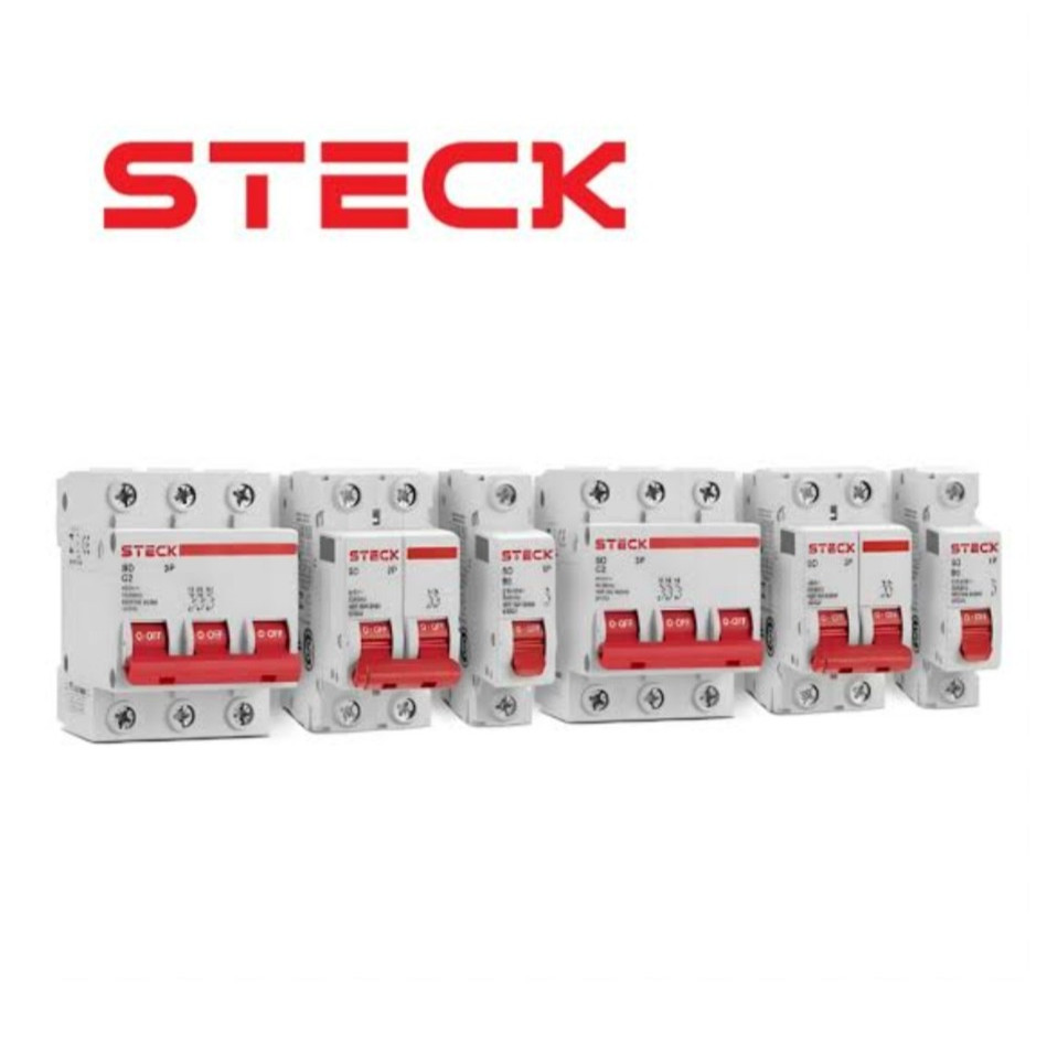 Disjuntor Steck Din Curva C Unipolar e Bipolar 16A 20A 25A 32A 40A 50A 63A