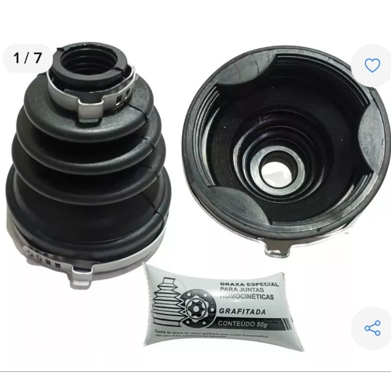 PAR DE COIFA HOMOCINÉTICA LADO CAMBIO COM ENCAIXE PARA TRIZETA NISSAN VERSA / MARCH / LIVINA/ SENTRA 07/12  ( 1 LINHA )